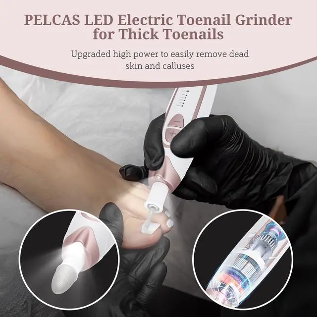 Alt view image 6 of 7 - Electric Nail File, 5 Speeds Nail Grinder for Thick Toenails