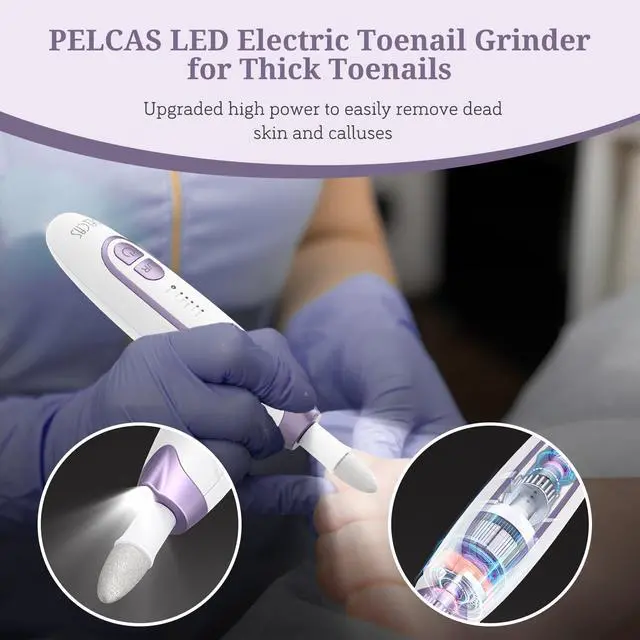 Alt view image 5 of 7 - Electric Toenail Grinder for Thick Toenails, Cordless Nail Drill