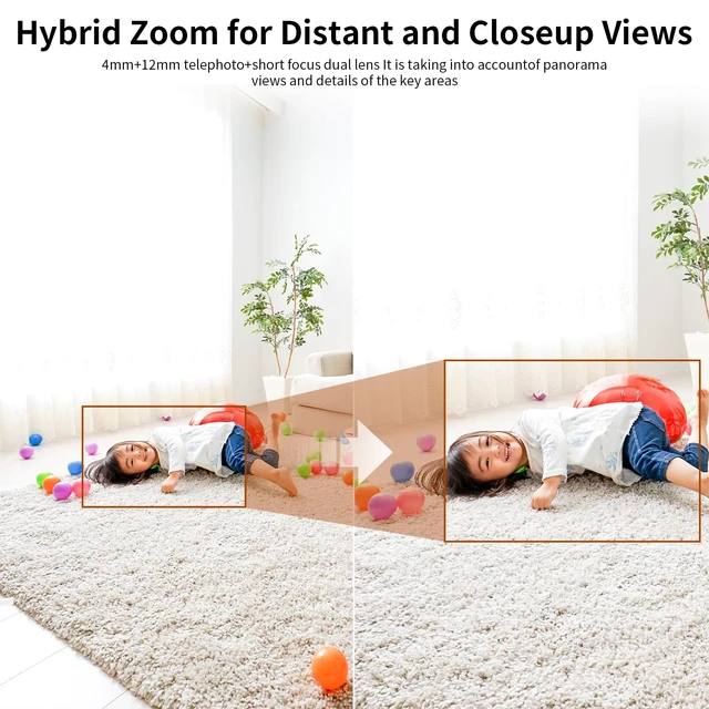 Alt view image 7 of 7 - 2K HD Pet Camera with Phone App, Indoor Camera for Home Night Vision, 2-Way Audio, Motion Detection, 2.4G WiFi Dual Monitor, 7/24 Recording, Cloud/SD Card Storage