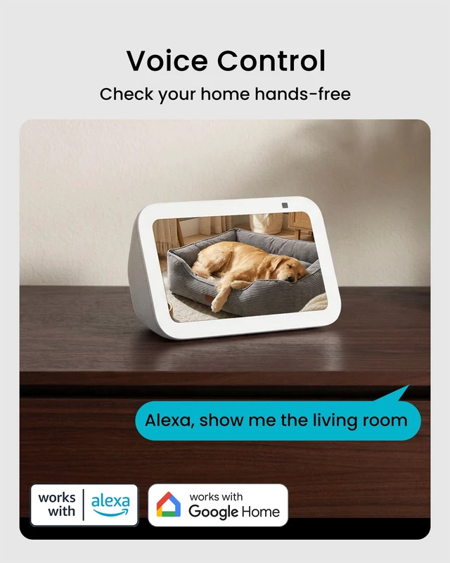 Alt view image 6 of 7 - Indoor Camera with Magnetic Bottom, 2K Plug-in Home Security Camera | 24/7 Recording, 2-Way Audio, Siren, Night Vision, No Subscription Local Storage, Works with Alexa & Google, 1 Pack