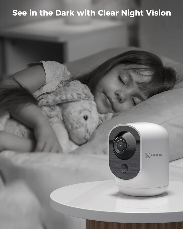 Alt view image 6 of 7 - 2K Indoor Pan/Tilt WiFi Security Camera with 5200mAh Battery | Wireless for Baby Monitor/Pet/Home Security, AI Recognition, PIR Human Detection, 2.4G WiFi