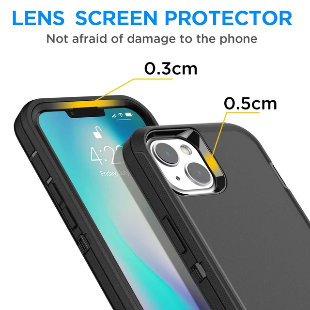Alt view image 2 of 7 - for iPhone 15/14/13 Case with Belt Holster,Heavy Duty Drop Protection Full Body Rugged Shockproof/Dust Proof Military Protective Tough Durable Men for iPhone 15/14/13 6.1"_31