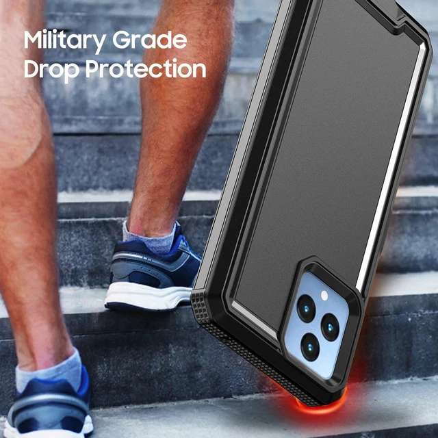 Alt view image 5 of 7 - for REVVL 6 5G / REVVL 6X 5G Phone Case, with Screen Protector, Heavy Duty Dual Layer Phone Case, Military Grade Drop Proof Rugged Protective Shell (Black)