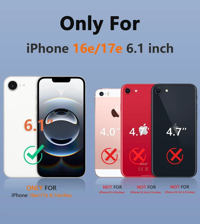 Alt view image 2 of 7 - for iPhone 17e/16e Case | Dual Layer, Shockproof Protective, Military Grade Drop Proof Protection, Rugged Hybrid Matte Textured Rugged Hard