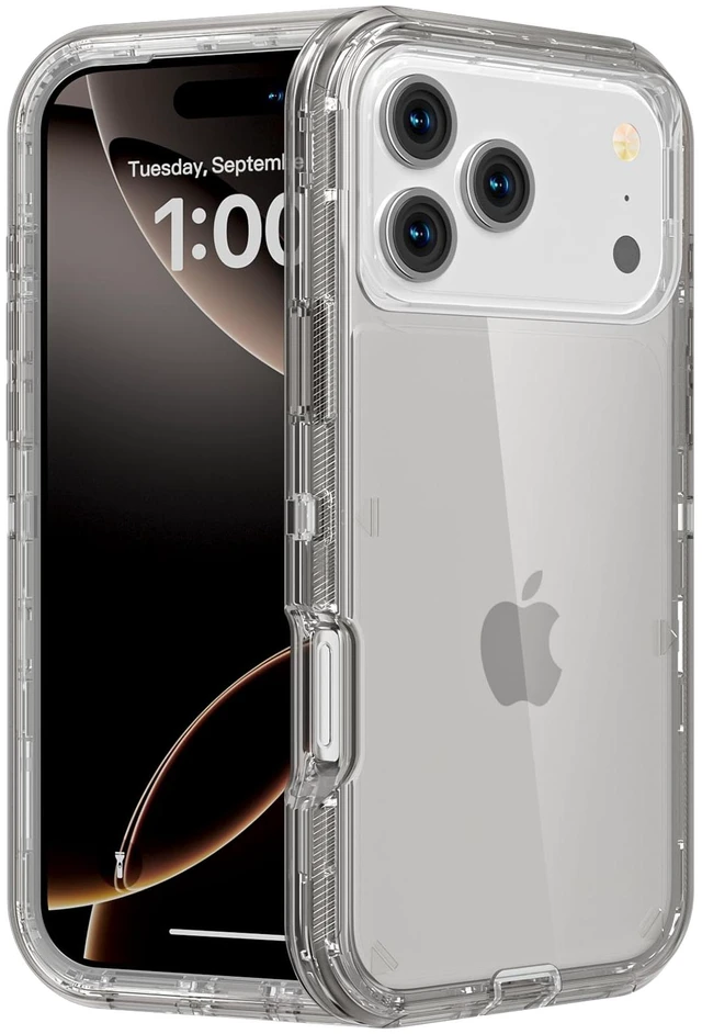 Main image of for iPhone 17 Pro Case, Shockproof, Crystal Gray | Heavy Duty Protection Phone Cases, Anti-Drop, Dual Layer Transparent Rugged Protective Cover, 6.3 inch