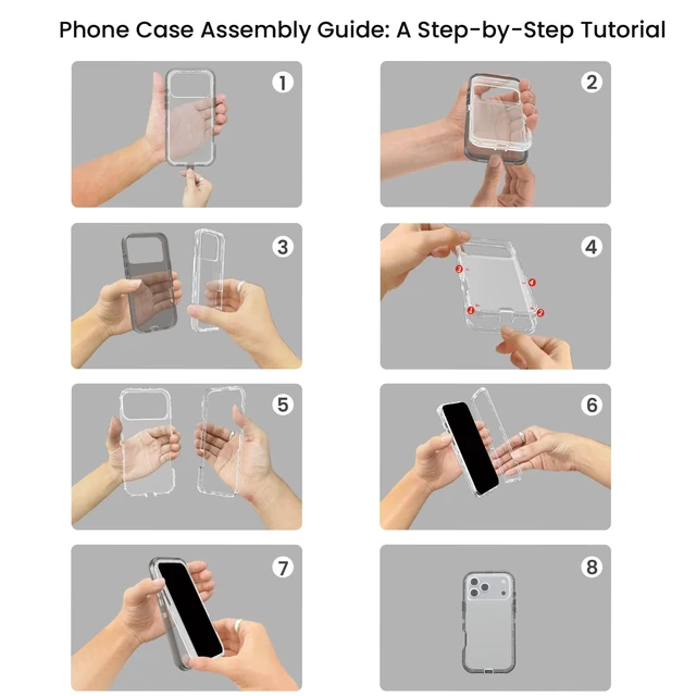Alt view image 3 of 7 - for iPhone 17 Pro Case, Shockproof, Crystal Gray | Heavy Duty Protection Phone Cases, Anti-Drop, Dual Layer Transparent Rugged Protective Cover, 6.3 inch