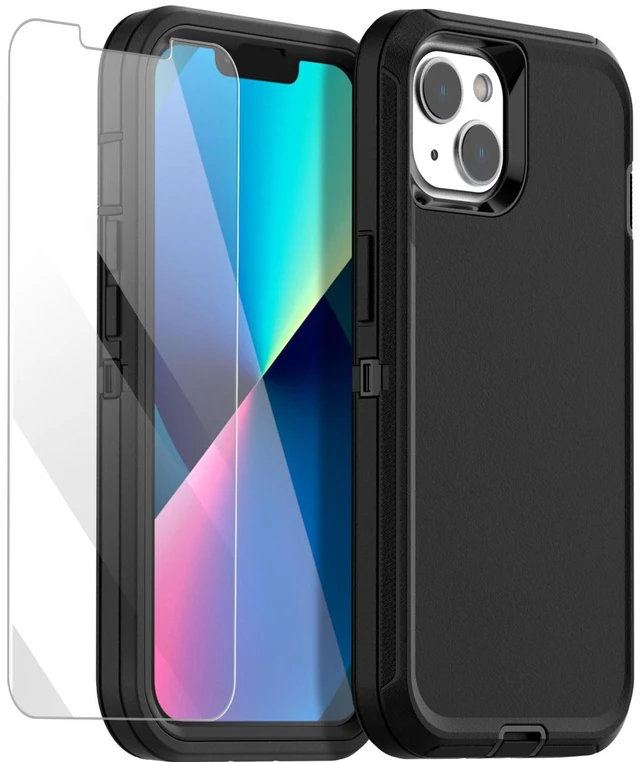 Main image of for iPhone 13/iPhone 14 Case(6.1") with Glass Screen Protector,Heavy Duty Drop Protection Full Body Rugged Shockproof/Dust Proof Military Protective Tough Durable for iPhone 13/14 6.1"_5