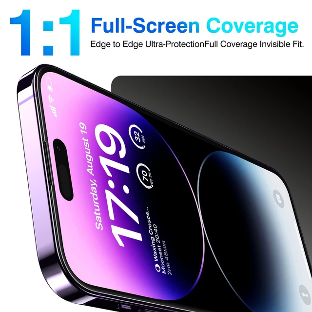 Alt view image 3 of 7 - 4+2 Pack for iPhone 14 Pro Screen Protector (6.1") HD Clear | 2-Pack Lens Protectors, Alignment Kit, Easy Installation, Case-Friendly, 9H+ Tempered Glass, Scratch Resistant, Ultra Clear