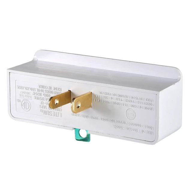Alt view image 4 of 7 - 2 Prong to 3 Prong Outlet Adapter Converter (3-Pack) 3 Grounding Plug White, Turn 2-Prong Outlet to 3 Ground Outlets, ETL Listed Fireproof 395°F Resistant