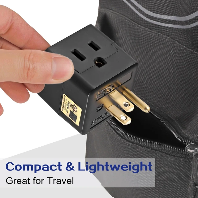 Alt view image 5 of 7 - 3 Outlet Wall Adapter UL Listed 3 Outlet Power Cube Tap 1 Pack | 3-Prong Outlet Splitter, Multi Plug Outlet Grounded Indoor, 3 Way Plug Adapter, Outlet Extender for Home or Travel