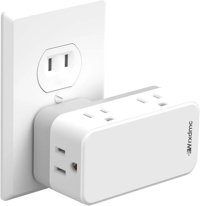 Main image of 2 Prong to 3 Prong Power Strip, 2 Prong Outlet Extender with 6 AC | 2 Prong Outlet Adapter with 360° Rotating Plug, Widely Spaced Multi Plug Outlet Splitter, Polarized Plug, Ideal for Old House