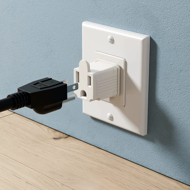 Alt view image 4 of 5 - 3 Prong to 2 Prong Outlet Plug Adapter Grounding Converter Socket 4 Pack | Wall Outlet Plug for Travel and Business , 15A/125V, White