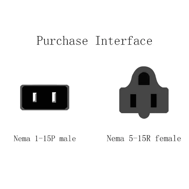 Alt view image 3 of 7 - NEMA 1-15P to 5-15R Power Adapter, 2-Pack | 15A 125/250V, ETL & RoHS Certified, 2-Prong US Male Plug to 3-Prong Female Socket Converter,For Household Appliances