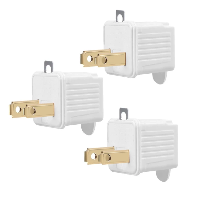 Main image of 3-2 Prong Adapters Grounding Converters ETL Adapter 3-Pack for Outlets Electrical Household Workshops and Other Appliances