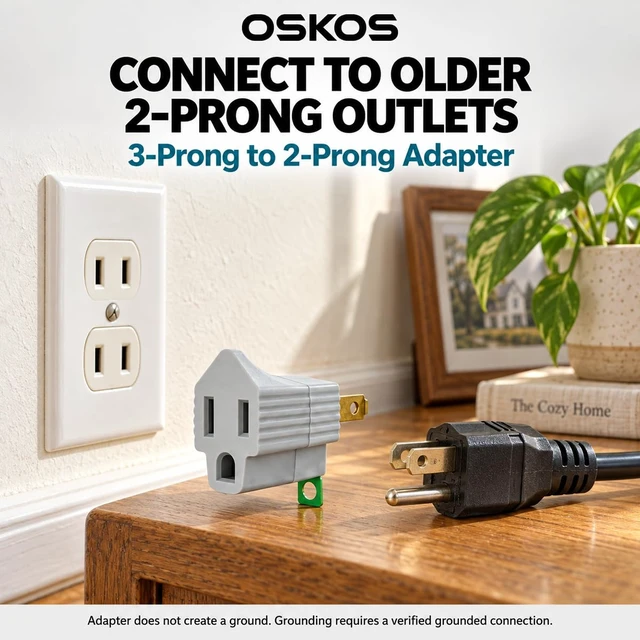 Alt view image 6 of 7 - 12 Pack Grounding Outlet Adapter, 3-2 Prong Adapter Converter, Portable Wall Outlet Plug, ETL Listed.
