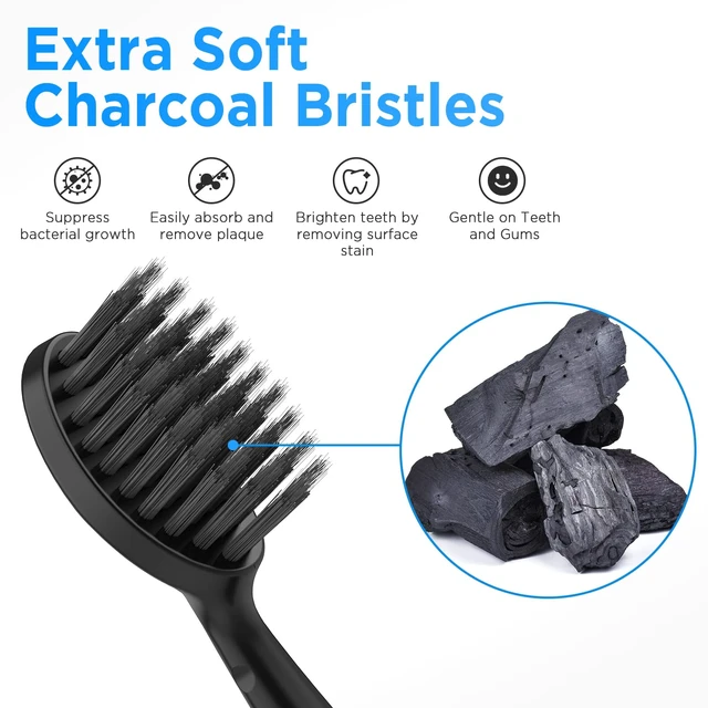 Alt view image 4 of 7 - Replacement Toothbrush Heads with Covers for Burst (5 Count, Black) | Replacement Heads for Burst Sonic Electric Toothbrush , Ultra Soft Bristles for a Deep Clean, Stain & Plaque Removal