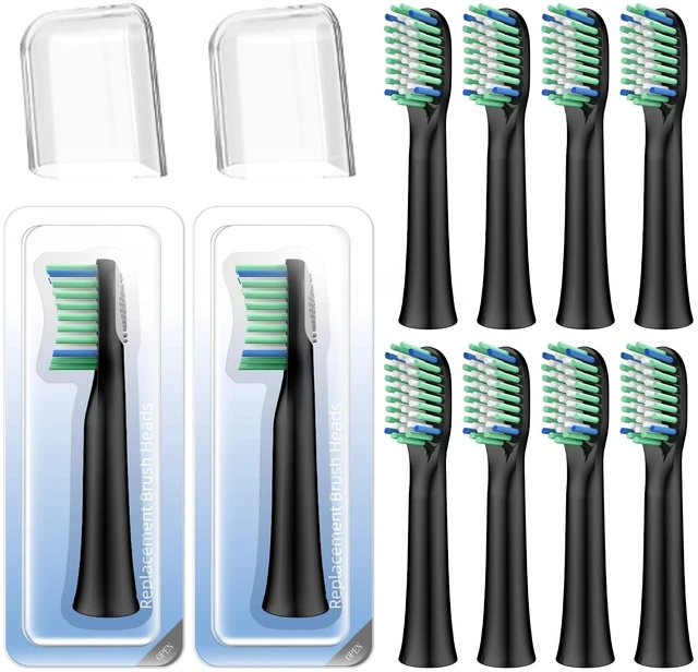 Main image of 10PCS Toothbrush Replacement Heads Compatible with Rtauys M5(Black)