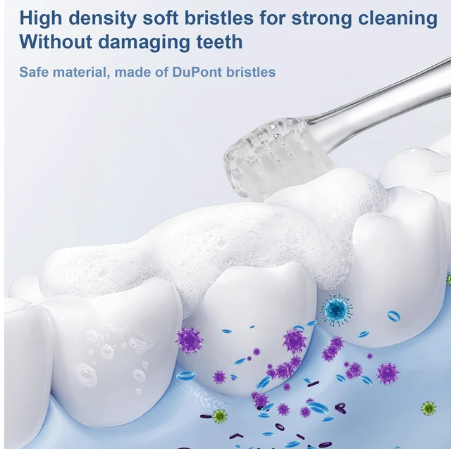 Alt view image 3 of 4 - Baby Toothbrush Heads Compatible with Papablic BabyHandy/Toddler Sonic Electric Toothbrushes, Compatible with Brush-Baby BabySonic/Seago SG902/SG602, 5 Pack (3 Years+)
