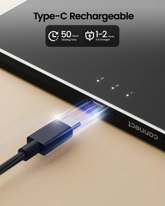Alt view image 4 of 7 - T1 Plus Bluetooth Trackpad for Win 11/10, Black | Large 6.4" touch surface, supports 3-device switching via Bluetooth. No USB receiver needed. Rechargeable and Multi-Gesture.