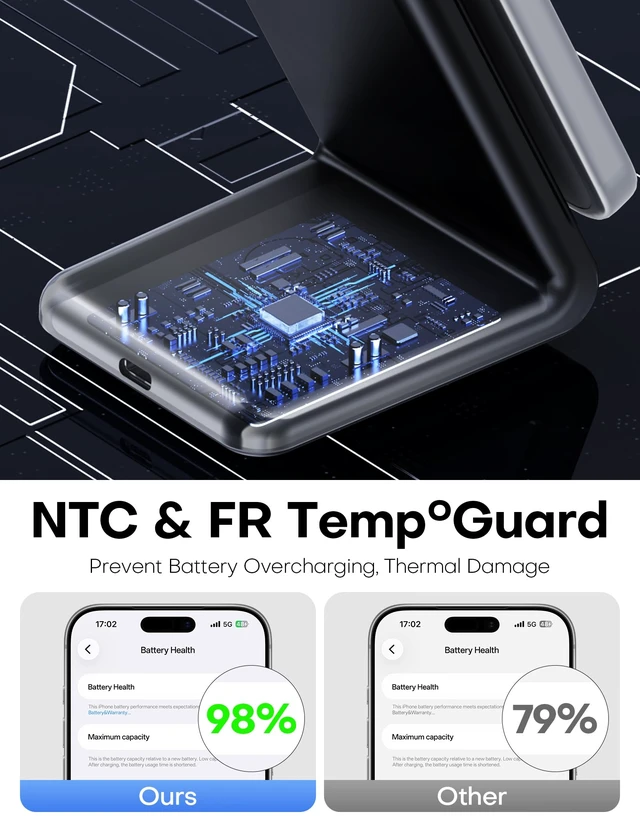Alt view image 5 of 7 - Magnetic Wireless Charger for MagSafe Charger for iPhone 12-18, Black | Fast Charging | Magnetic iPhone Charging | for iPhone Charger Stand