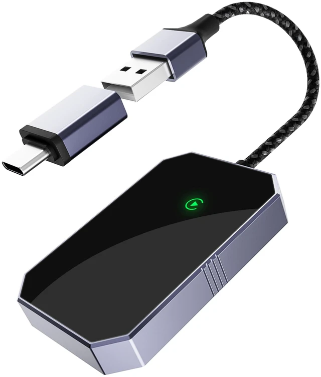 Main image of Wireless Adapters for Carplay, Add Car Play Adapter for iPhone, Converts Wired to Wireless CarPlay, Only for Carplay Bluetooth Adapter, Car from 2015. Easy Setup, Stable Connection Daily Commute