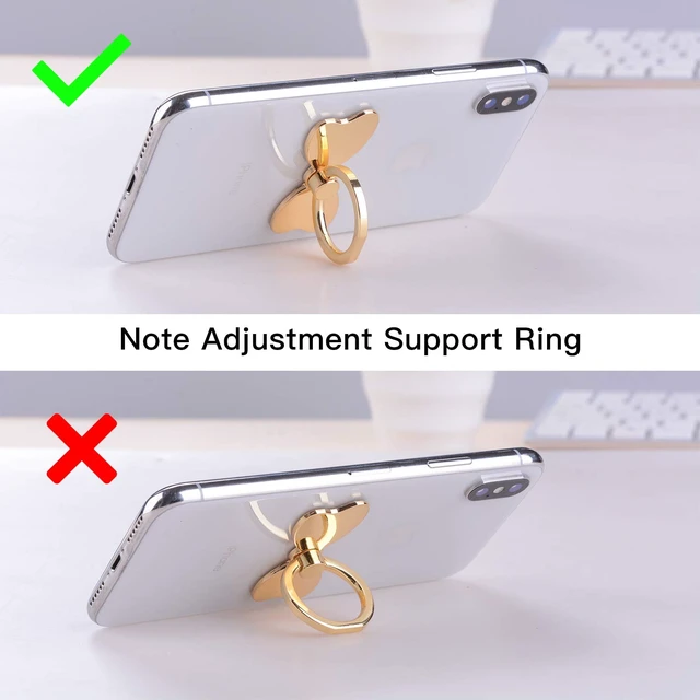 Alt view image 5 of 6 - Metal Cell Phone Ring Holder, 360° Rotating Grip & Kickstand | Full metal phone ring holder with 3M adhesive, one-hand grip and adjustable kickstand for iPhone, Samsung Galaxy and more