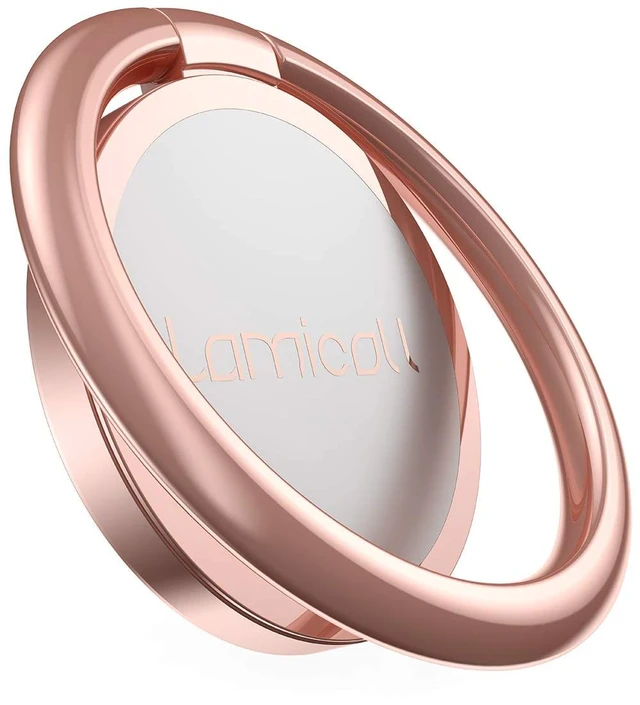 Main image of Rose Gold Cell Phone Ring Holder, Universal Adhesive Finger Grip | Ring Stand Kickstand for iPhone 17 16 15 Pro Max Galaxy S26 S25 All Androids, Christmas Gift Decor for Women