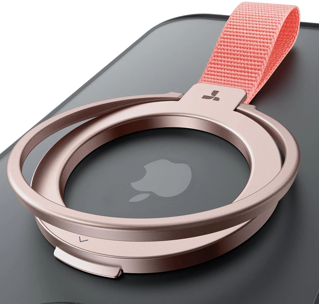 Main image of (Gen6.0) Magnetic Phone Grip Ring Holder Kickstand, Rose Gold | 2-Sided Magnet, Braided Strap, Fit for MagSafe Ring Removable, for iPhone 17 16,15, 14, 13 12 Pro/Max Samsung Galaxy, Google