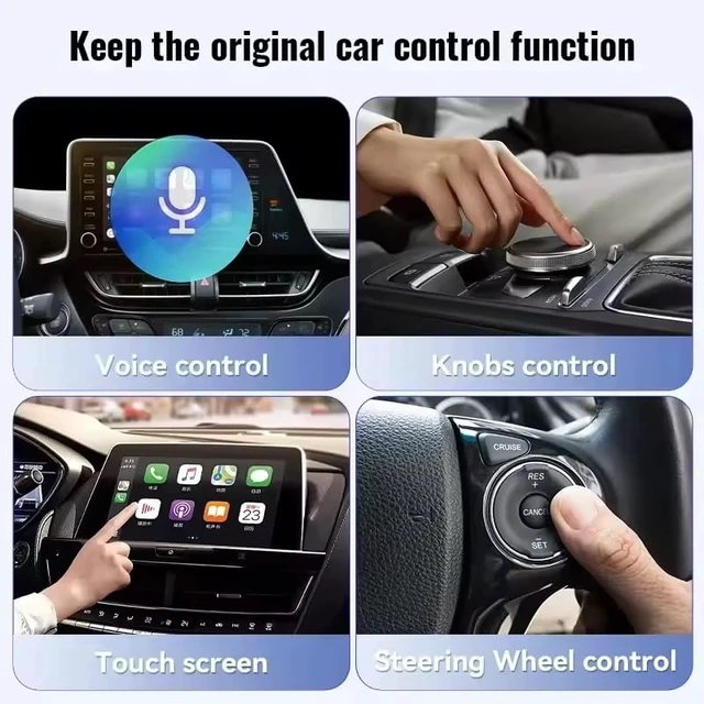 Alt view image 5 of 5 - Wireless CarPlay Adapter for Apple iPhone, Plug & Play USB-A/Type-C Port | Wireless Apple CarPlay Dongle, Bluetooth Car Play for iPhones, Applecar Play Adapter, Wired to Wireless USB CarPlay Dongle