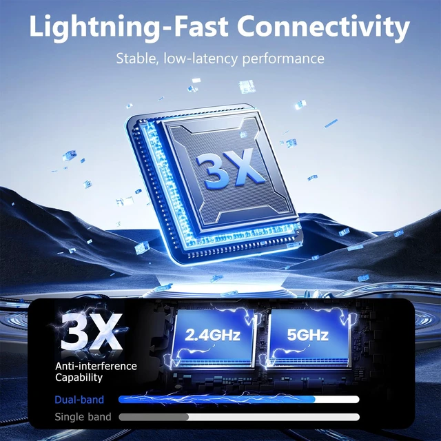 Alt view image 4 of 7 - Wireless CarPlay Adapter for iPhone, Converts Wired CarPlay to Wireless, Plug & Play Carplay Wireless Adapter with Fast Auto Connect, Stable Low Latency Connection, Compact Design with iOS 10+