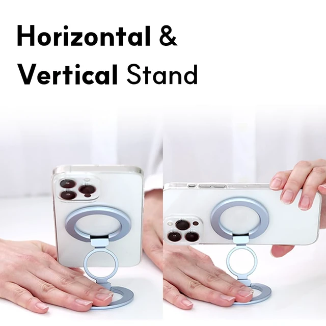 Alt view image 6 of 7 - Phone Ring Holder for MagSafe Case, Strong Magnetic Cell Phone Grip, 360° Rotation Kickstand Compatible with iPhone and Android.