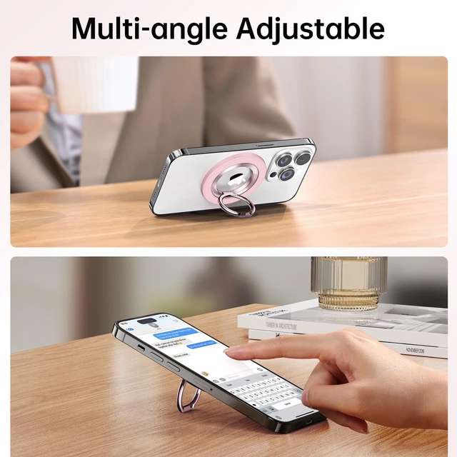Alt view image 6 of 7 - for MagSafe Phone Grip, Magnetic Phone Ring Holder Stand Kickstand | 360° Rotation, Double-Sided Magnet, Phone Grip Finger Holder, for iPhone 18 17 16 15 14 13 12 Pro Max, MagSafe Accessories