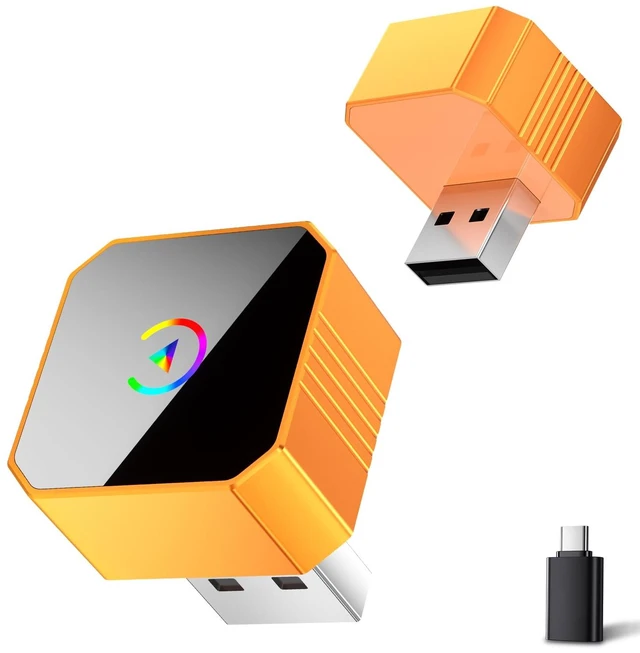 Main image of Wireless CarPlay Adapter for iPhone, Wired to Wireless CarPlay Dongle, Low Latency Plug & Play Converter for Cars with Factory Wired CarPlay