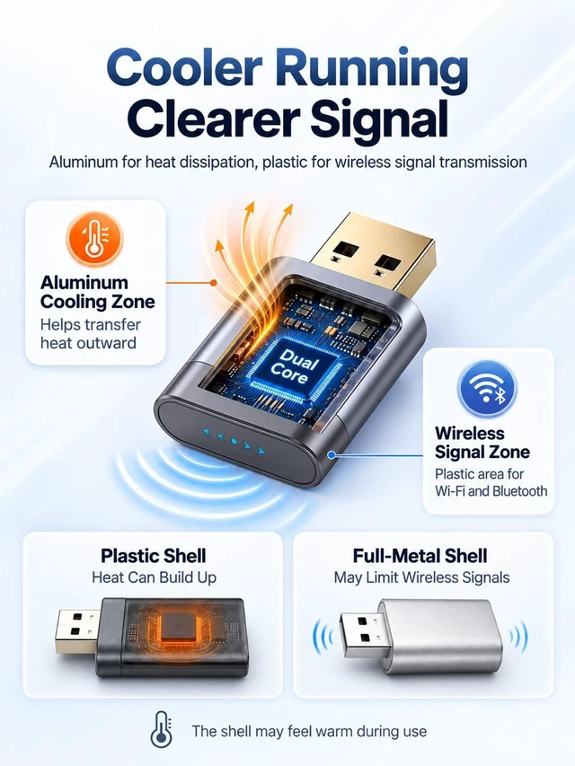 Alt view image 2 of 7 - Wireless CarPlay Adapter for iPhone and Android Auto, USB Car Play Dongle | Auto Reconnect, No Lag, Fast Stable in Any Roads, Gold-Plated, Easy to Use for OEM Wired Cars 2016+ RV Stereos & Speakers
