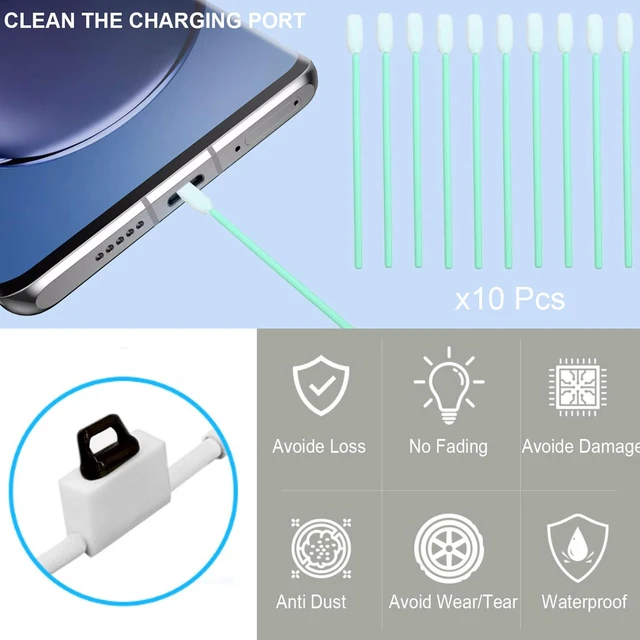 Alt view image 3 of 5 - 10 Pack USB-C Port Plug, Easy to Grip USB C Dust Plugs, C-Type Dustproof Dlug, Dustproof Plug Kit, with Cleaning Tool, Suitable for All C-Type Ports, Compatible with iPhone 15 16 17 18/Pro/Pro Max
