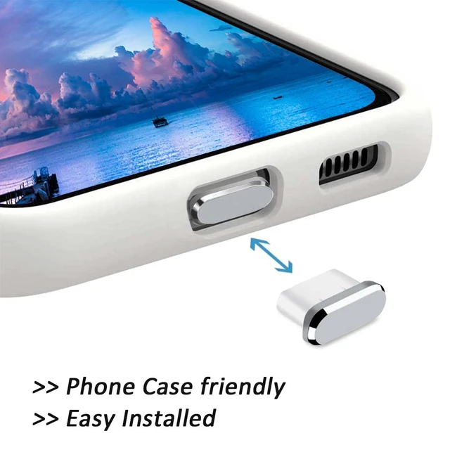 Alt view image 7 of 7 - 4 Pack USB C Port Plugs Anti Dust Covers Type C Charging Port Protector Silver, Anti Lost USB C Phone Charm Dustproof Cap Compatible with iPhone 18 17 16 15 Pro Max Plus Samsung MacBook