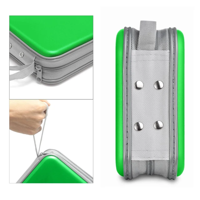 Alt view image 3 of 6 - CD/DVD Cases 40 Capacity Disc Storage Binder for Car(Green) | Holders Wallet Hard Plastic CD/DVD Case for Car Home Office Travel
