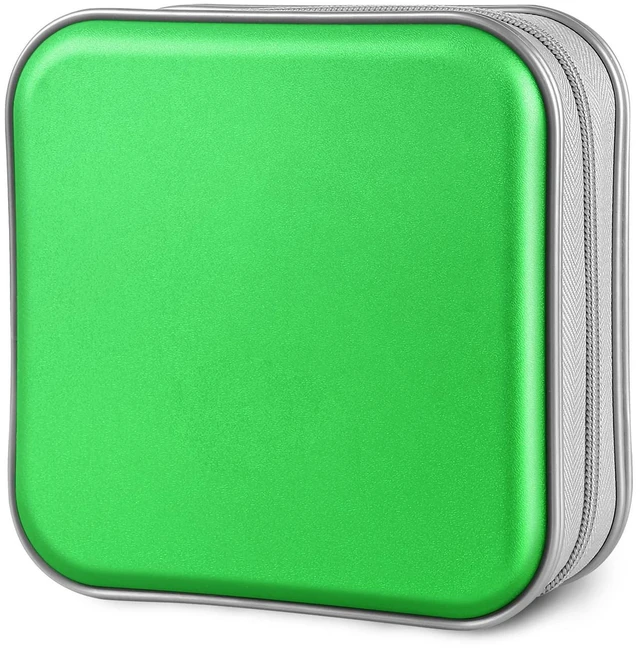 Main image of CD/DVD Cases 40 Capacity Disc Storage Binder for Car(Green) | Holders Wallet Hard Plastic CD/DVD Case for Car Home Office Travel