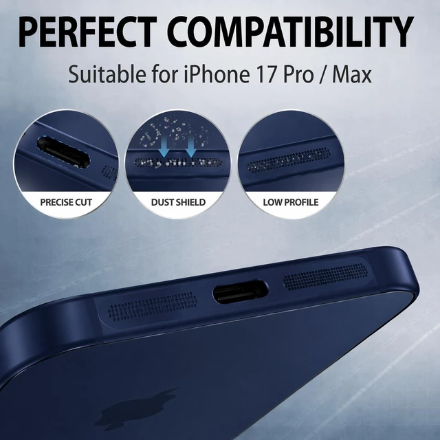 Alt view image 5 of 7 - 4 Pack USB C Dust Plug USB C Port Cover, Type C Charging Port Plug Cover with Speaker Dust Cover Phone Accessories for iPhone 18 Pro Max / 17 Pro Max (18 17Max) Dark Blue