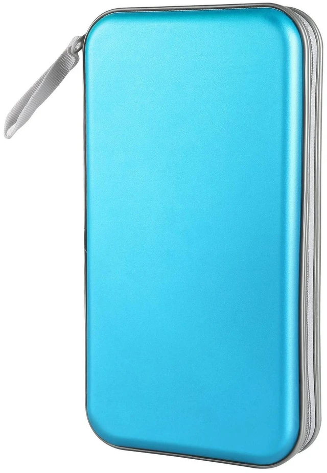 Main image of CD DVD Cases 96 Capacity Disc Storage Binder for Car(Sky Blue) | Hard Plastic CD DVD Disc Cases Storage Binder Wallet for Car Home Office Travel