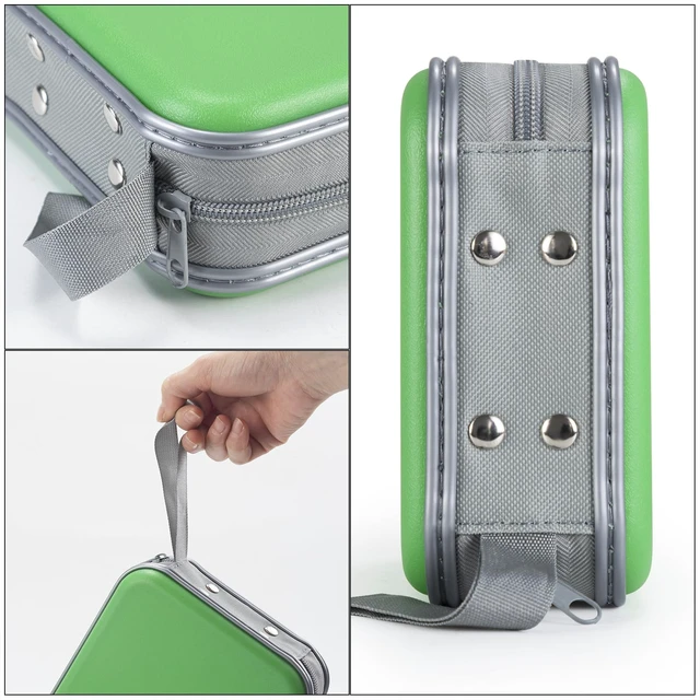 Alt view image 3 of 6 - CD Case for Car,48 Capacity DVD storage Organizer For Home Travel | CD Holder DVD Case, Smooth Double Zipper, Hard Plastic Shell, Scratch-Resistant, Slip-Resistant Tab, Blu-ray/CD/DVD Storage