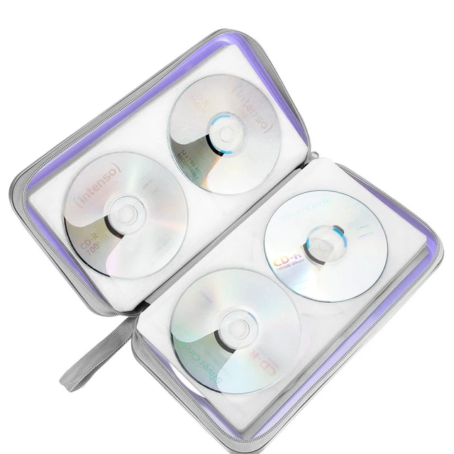 Alt view image 5 of 6 - CD DVD Cases 96 Capacity Disc Storage Binder for Car(Lavender)