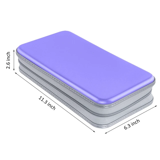 Alt view image 6 of 6 - CD DVD Cases 96 Capacity Disc Storage Binder for Car(Lavender)