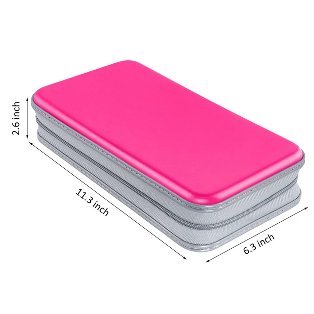 Alt view image 6 of 6 - CD DVD Cases 96 Capacity Disc Storage Binder for Car(Hot Pink) | Hard Plastic CD DVD Disc Cases Storage Binder Wallet for Car Home Office Travel