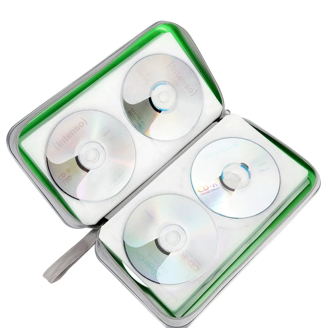 Alt view image 5 of 6 - CD DVD Cases 96 Capacity Disc Storage Binder for Car(Green) | Hard Plastic CD DVD Disc Cases Storage Binder Wallet for Car Home Office Travel