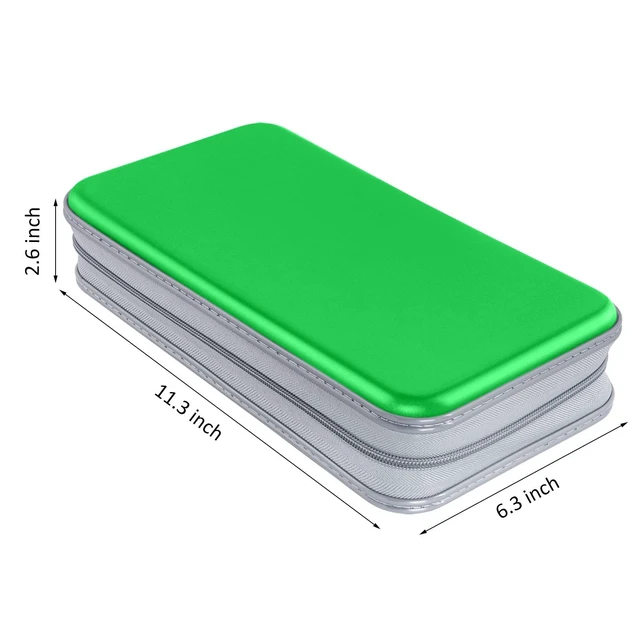 Alt view image 6 of 6 - CD DVD Cases 96 Capacity Disc Storage Binder for Car(Green) | Hard Plastic CD DVD Disc Cases Storage Binder Wallet for Car Home Office Travel