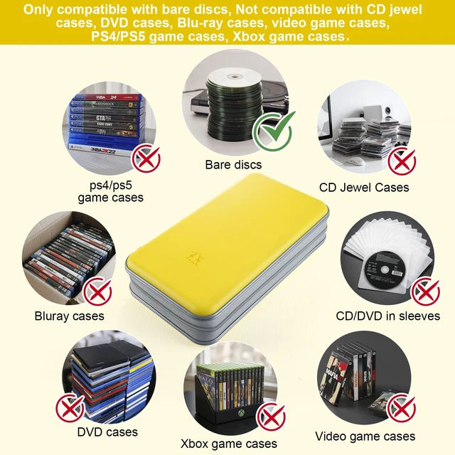 Alt view image 2 of 7 - CD Case, 96 Capacity Hard Plastic Organizer Wallet for Car | CD DVD Holder, Portable Hand Strap, Zipper Closure, Anti-Slip Scratch-Resistant Sleeves, Disc Storage, for Home Office Travel