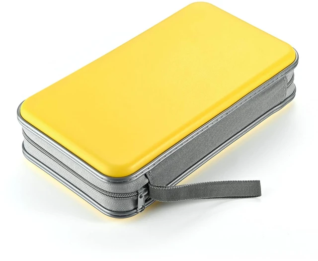 Alt view image 5 of 7 - DVD Case, 96 Capacity Hard Plastic CD Holder Storage for Car Home | CD Case, Hand Strap, Zipper Closure, Scratch-Resistant Sleeves, DVD Storage for Music Blu-Ray Game Disc for Travel Office