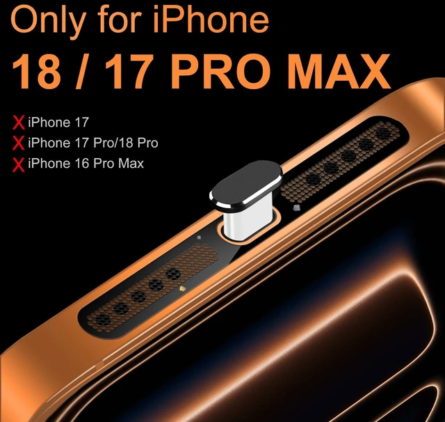 Alt view image 2 of 7 - for iPhone 18 Pro Max Speaker Cover Anti Dust Proof Mesh USB C Plug Cover | Adhesive Mesh for iPhone 18 Pro Max, 17 Pro Max - Black