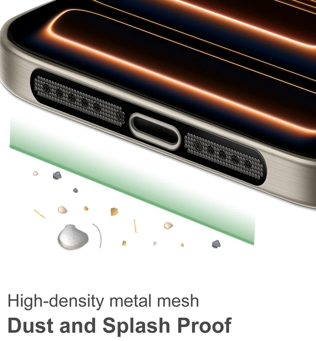 Alt view image 3 of 7 - for iPhone 18 Pro Max Speaker Cover Anti Dust Proof Mesh USB C Plug Cover | Adhesive Mesh for iPhone 18 Pro Max, 17 Pro Max - Black
